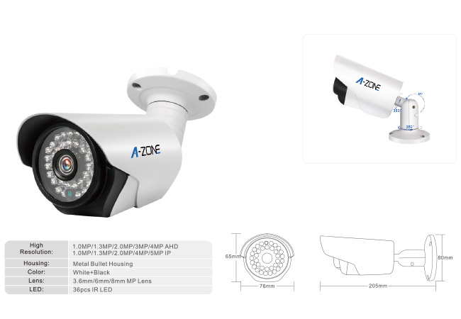 Υπαίθρια κάμερα σφαιρών CCTV, κάμερα ασφαλείας αισθητήρων κινήσεων για τα εργοστάσια