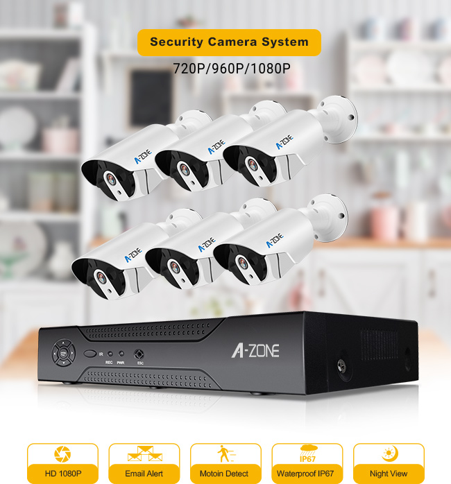 βίντεο εγγραφής δικτύων εξαρτήσεων CCTV εξαρτήσεων 1080P CCTV 2MP 6CH AHD για το σπίτι