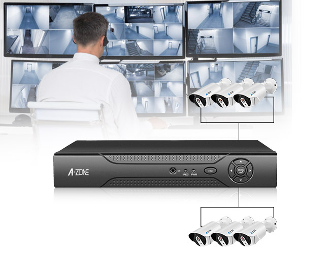 Πλήρες CCTV 6 ψηφιακό βίντεο εγγραφής 2MP Hd καναλιών NVR Dvr με τη FCC CE RoHS