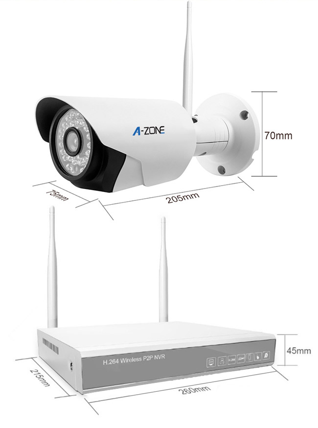 Ασύρματη εξάρτηση 4CH, ασύρματο σύστημα καμερών CCTV νυχτερινής όρασης καμερών IP με το nvr