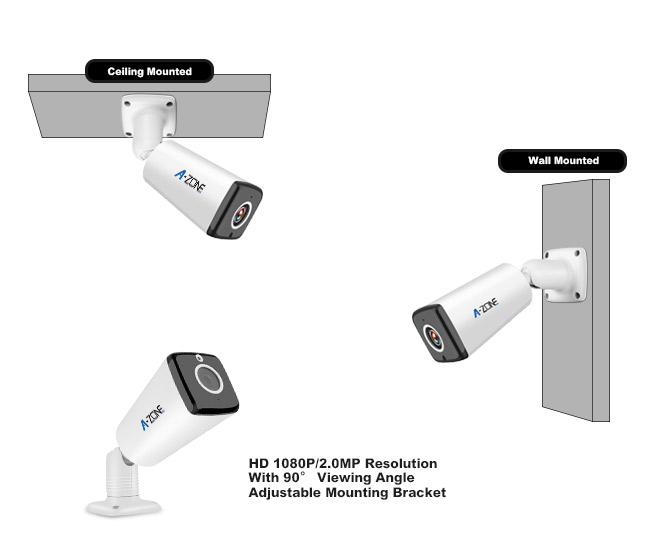 Ασύρματη εξάρτηση καμερών CCTV σφαιρών μετάλλων, ασύρματη εξάρτηση επιτήρησης 4ch με το nvr